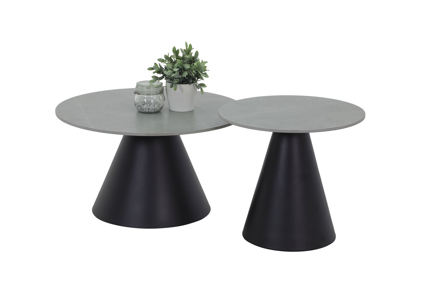 Bozen dohányzóasztal szett, szürke márvány