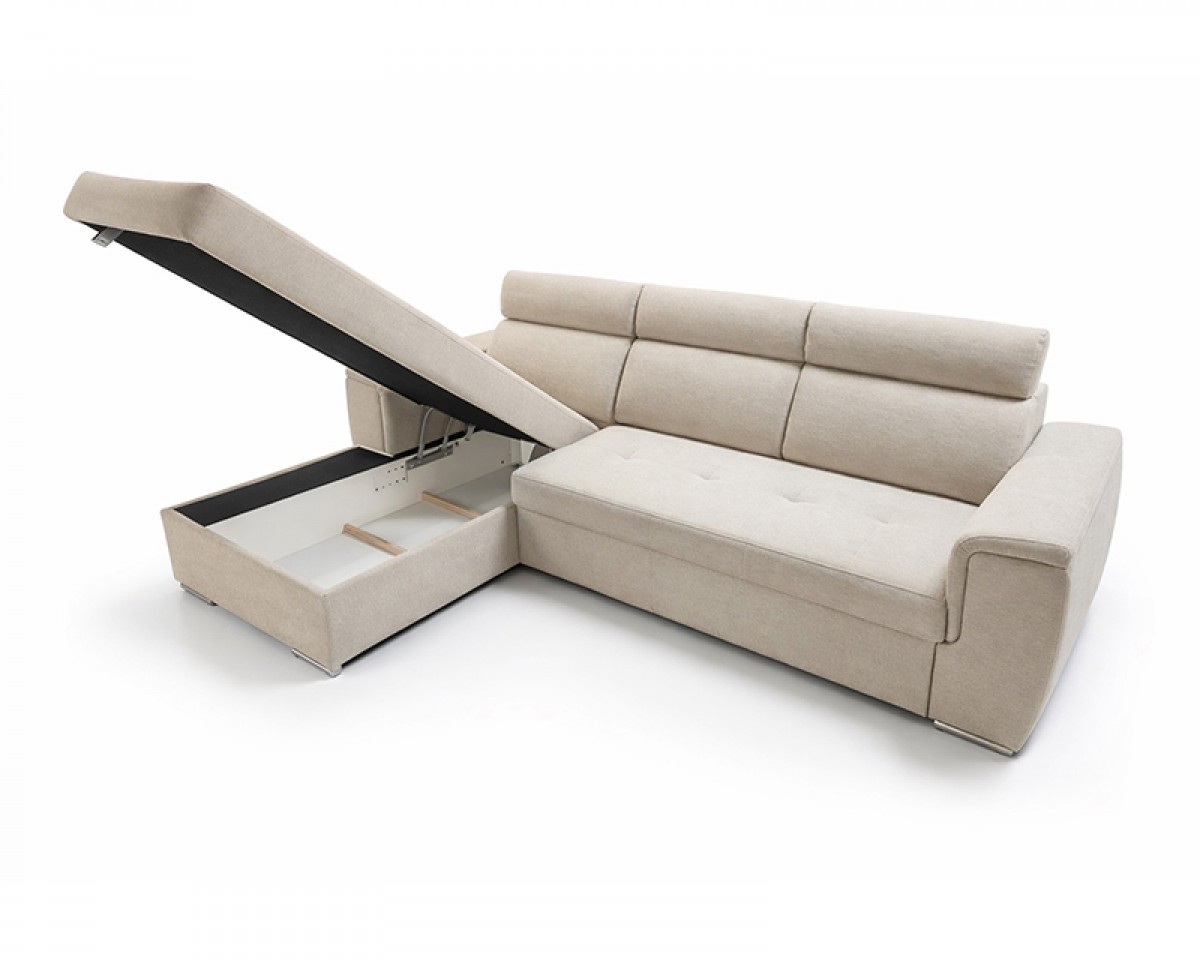 Lopez sarokgarnitúra, balos, beige, 275x185cm