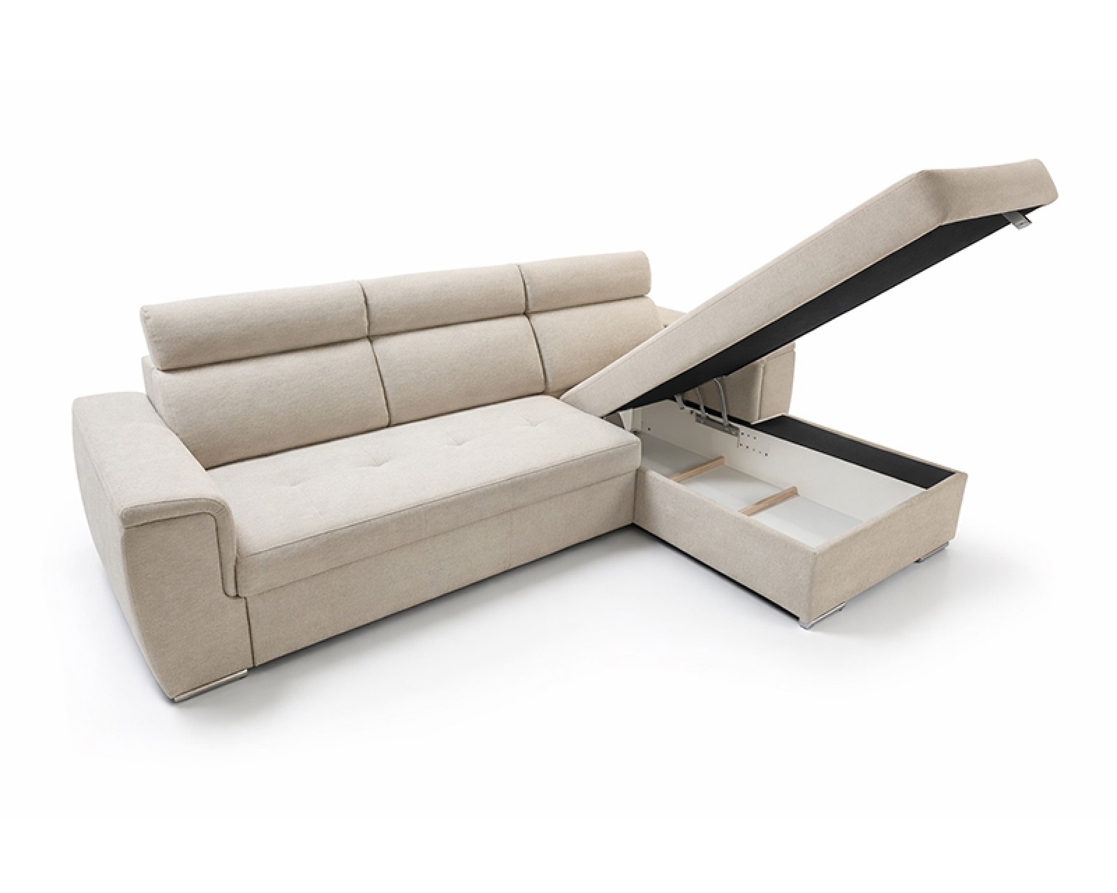 Lopez sarokgarnitúra, jobbos, beige, 275x185cm