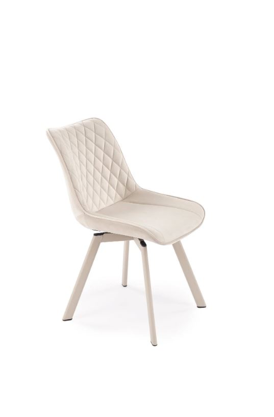 LAK520-CS szék, világos bézs szövet, kasmír láb