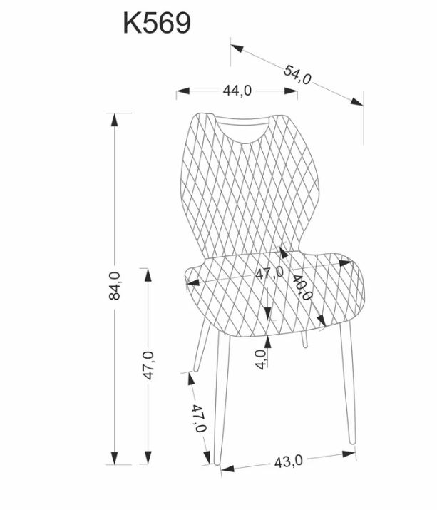 LAK569-CS szék, világos bézs szövet, kasmír láb