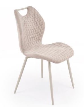 LAK569-CS szék, világos bézs szövet, kasmír láb