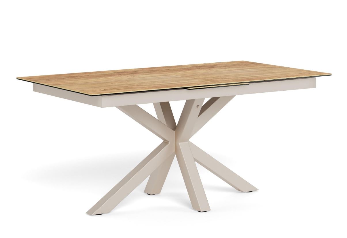 Heaven étkezőasztal, kerámia vadtölgy tető, kasmírszürke láb, 168/210x90x76 cm