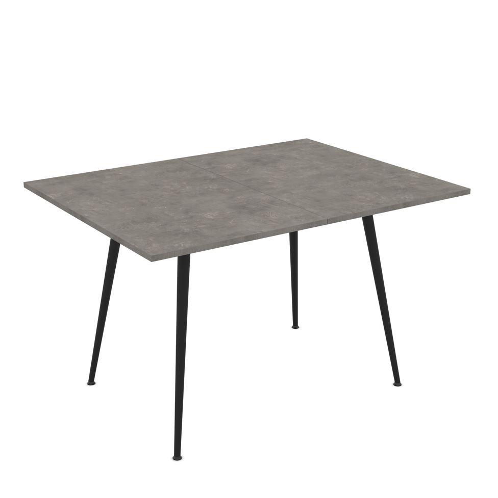 Piccolo étkezőasztal, sötét beton hatású, 60-120x90x75cm