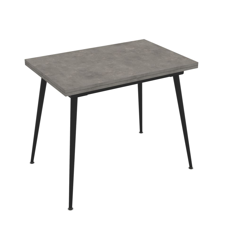 Piccolo étkezőasztal, sötét beton hatású, 60-120x90x75cm