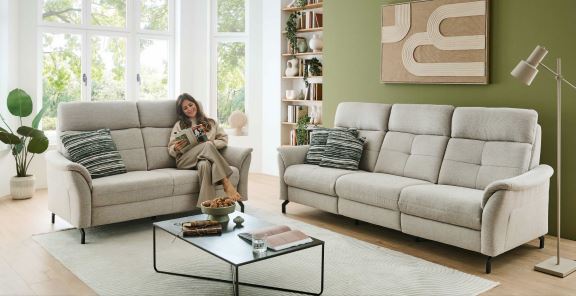 MASSIMO 3 + 2 relax ülőgarnitúra, Asina beige, 172x93cm + 239x93cm