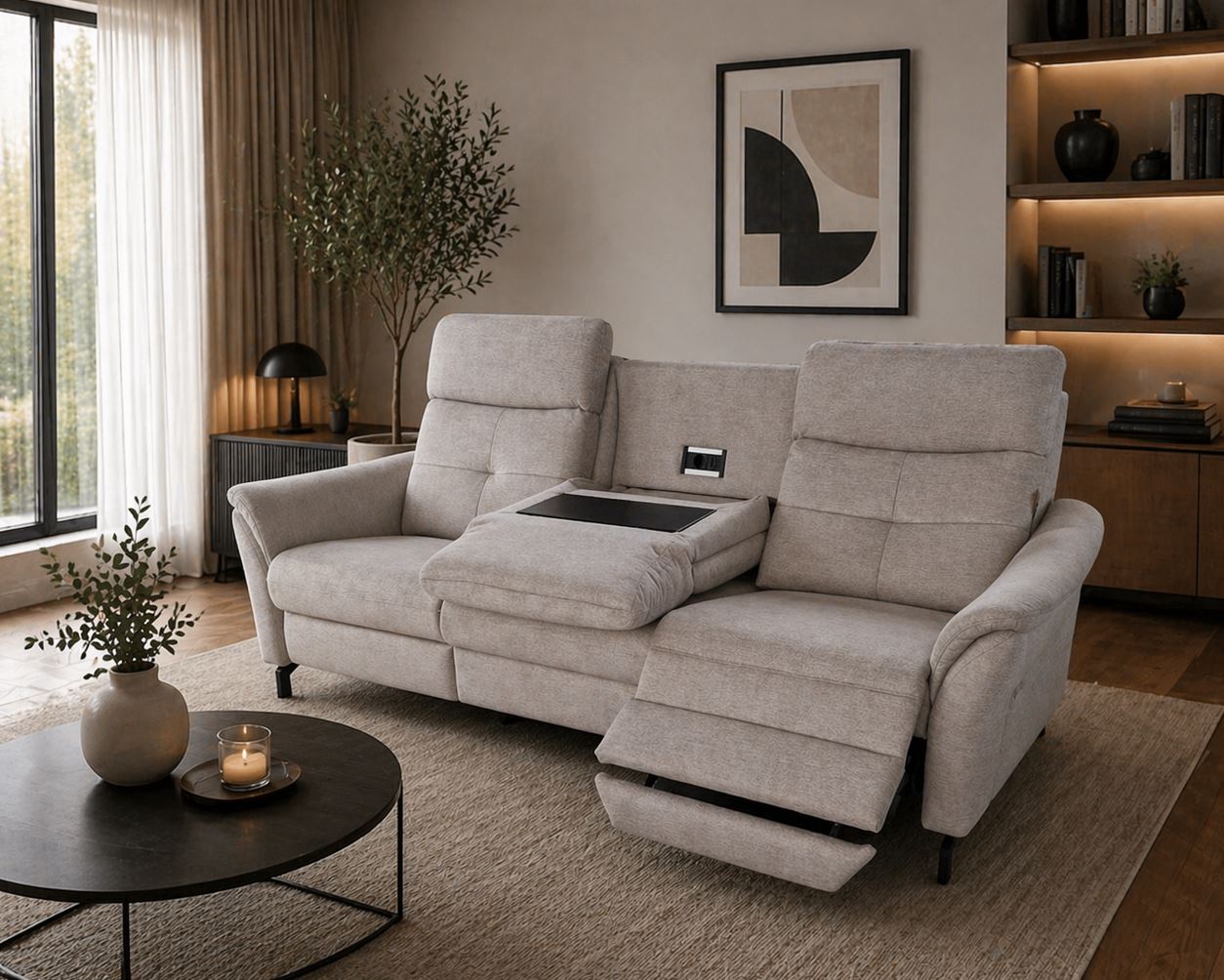 MASSIMO 3 + 2 relax ülőgarnitúra, Asina beige, 172x93cm + 239x93cm