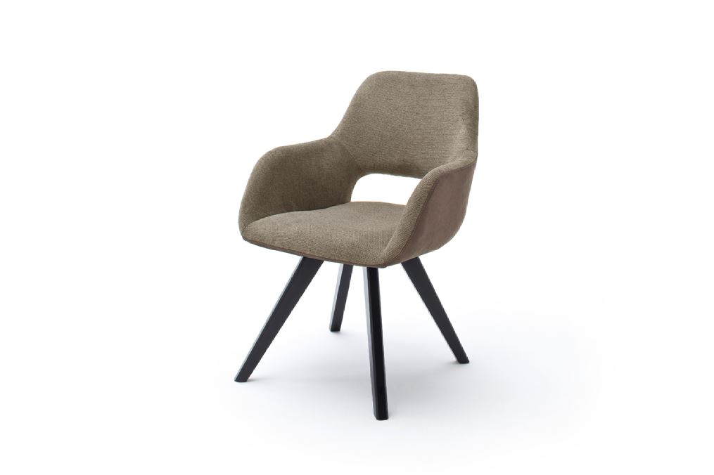 Arabella étkezőszék, kifordulós, karfás, fekete láb