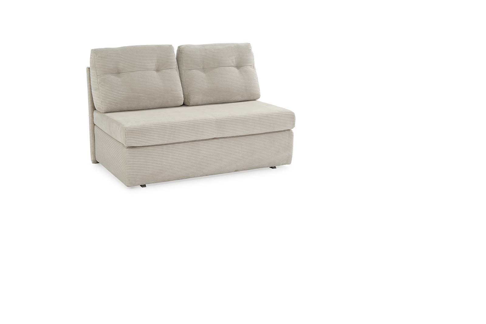 Slim kanapé, előre ágyazható, beige, 136 cm