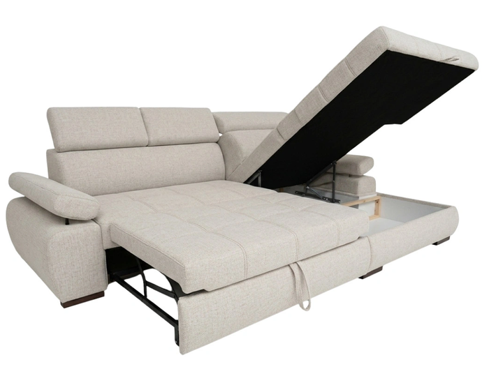 Voluto sarokgarnitúra, balos, beige, 294x174cm