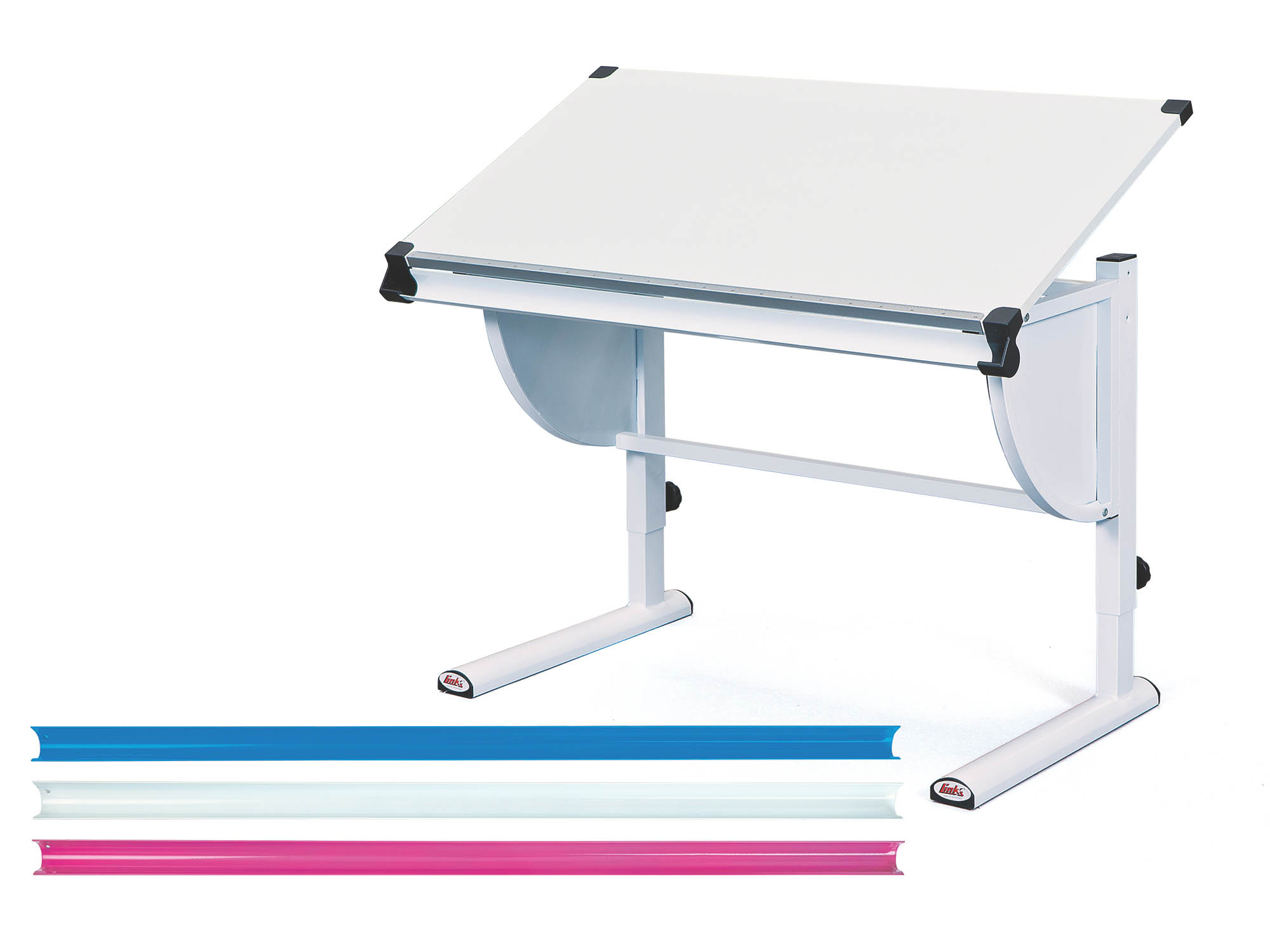 Mauricio íróasztal, állítható ,fehér, 110x63-93x60cm"k"