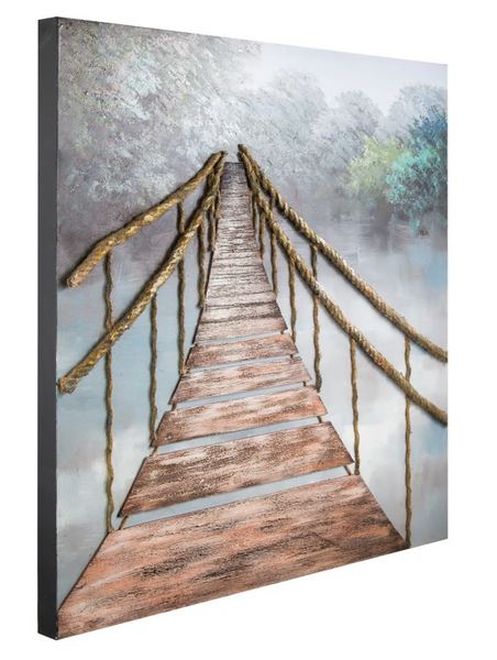 71867028 Original Rimbo falikép, "Rope bridge"100x100cm"k"