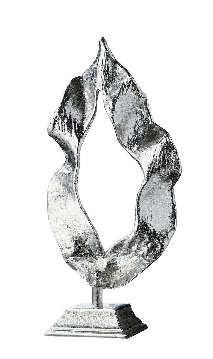 48239 szobor "Flamme" ezüstszínű fém"k"