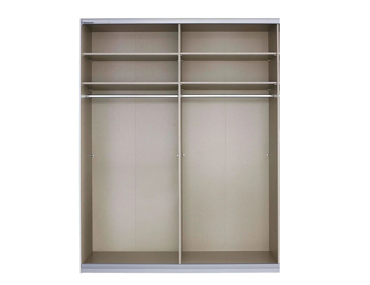 Emmy tolóajtós szekrény, Sötétszürke / tükör, alu fogantyúval, 136x229 cm