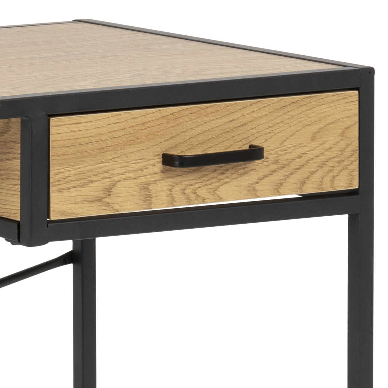 Ocean fiókos íróasztal vadtölgy, fekete, 110x45x75cm
