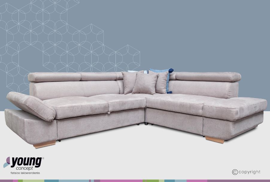 Mondello sarokgarnitúra, Hermes 2038 elephant,(C+) 265x230 cm"k"