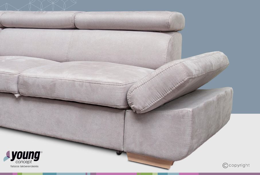 Mondello sarokgarnitúra, Hermes 2038 elephant,(C+) 265x230 cm"k"