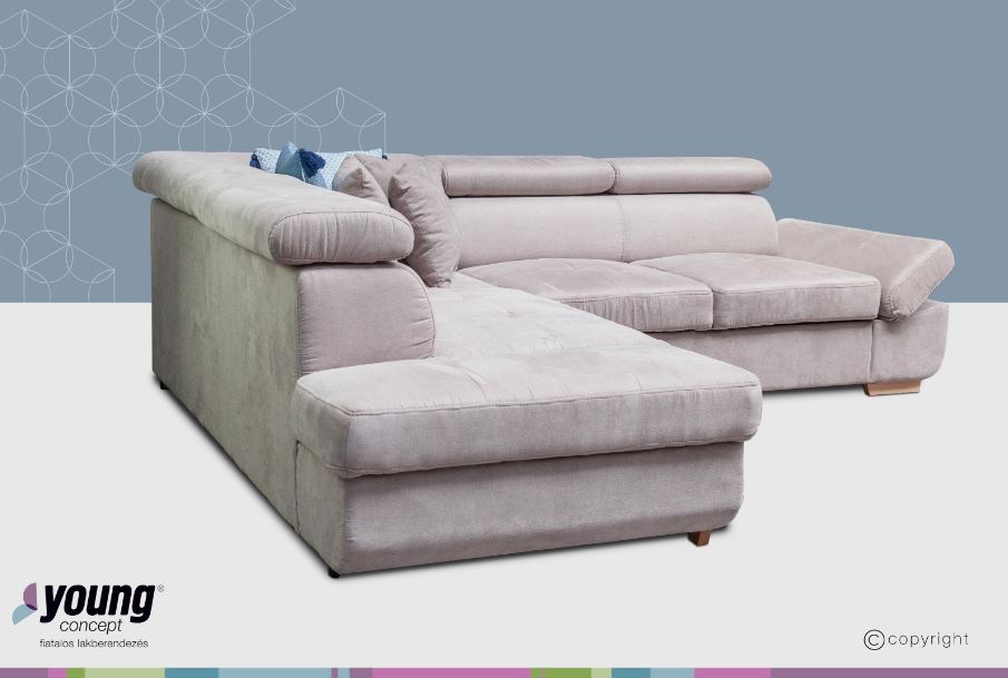 Mondello sarokgarnitúra, Hermes 2038 elephant,(C+) 265x230 cm"k"