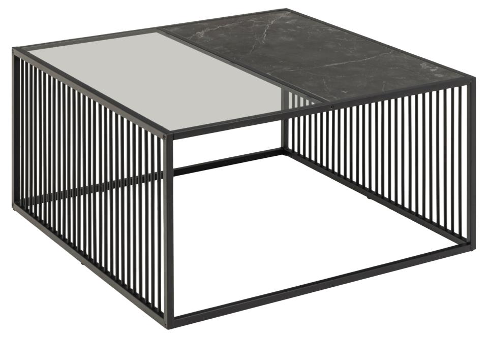 Strington Quadrat dohányzóasztal, füstüveg, 80x80x40cm