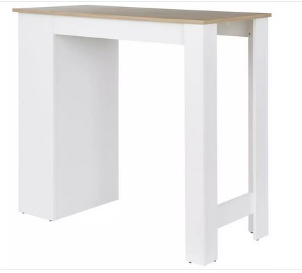 Mito bárasztal, matt fehér/sonoma tölgy, 115x103x50 cm