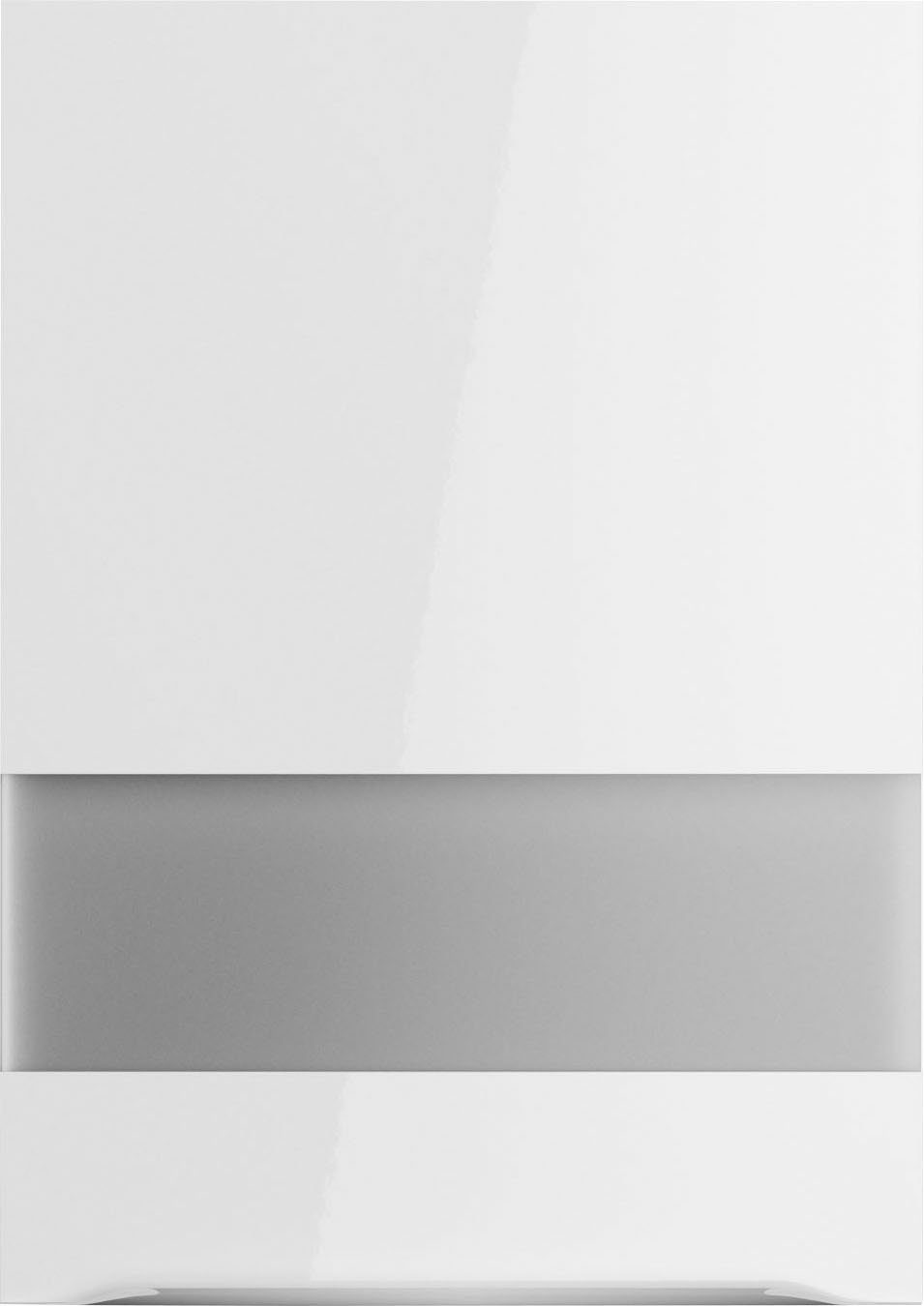 Arvid OGMH556-8 50-es fehér konyhai felső szekrény üveges
