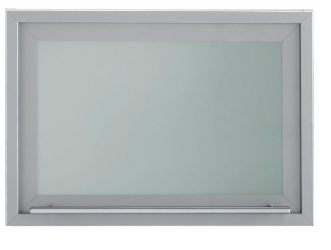 Arvid OKA535 50-es Alumínium színű konyhai felső szekrény matt üveggel