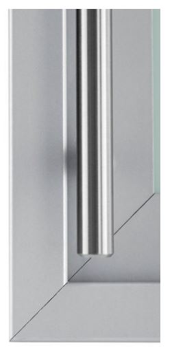 Arvid OKA935  90-es Alumínium színű konyhai felső szekrény matt üveggel