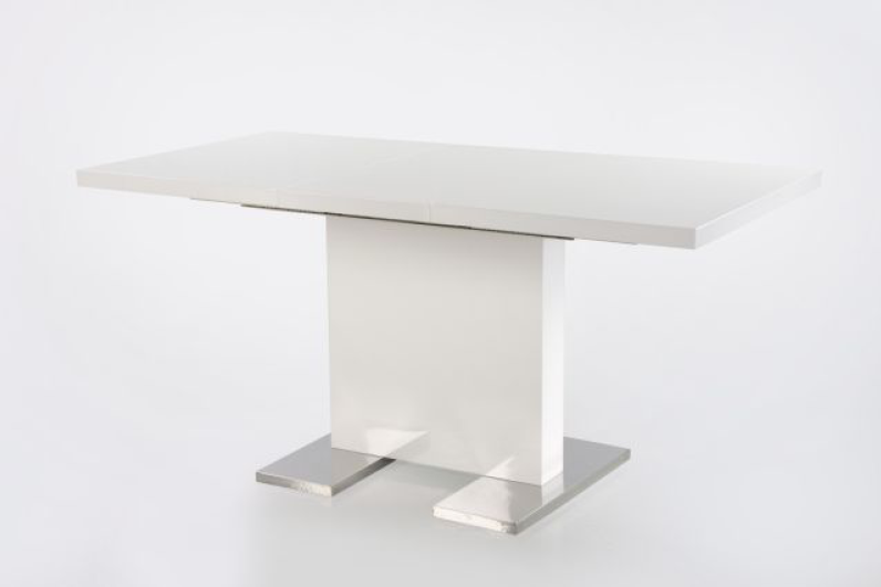 Pako étkező asztal, fehér magasfényű, 120/160x75x80cm "ki"