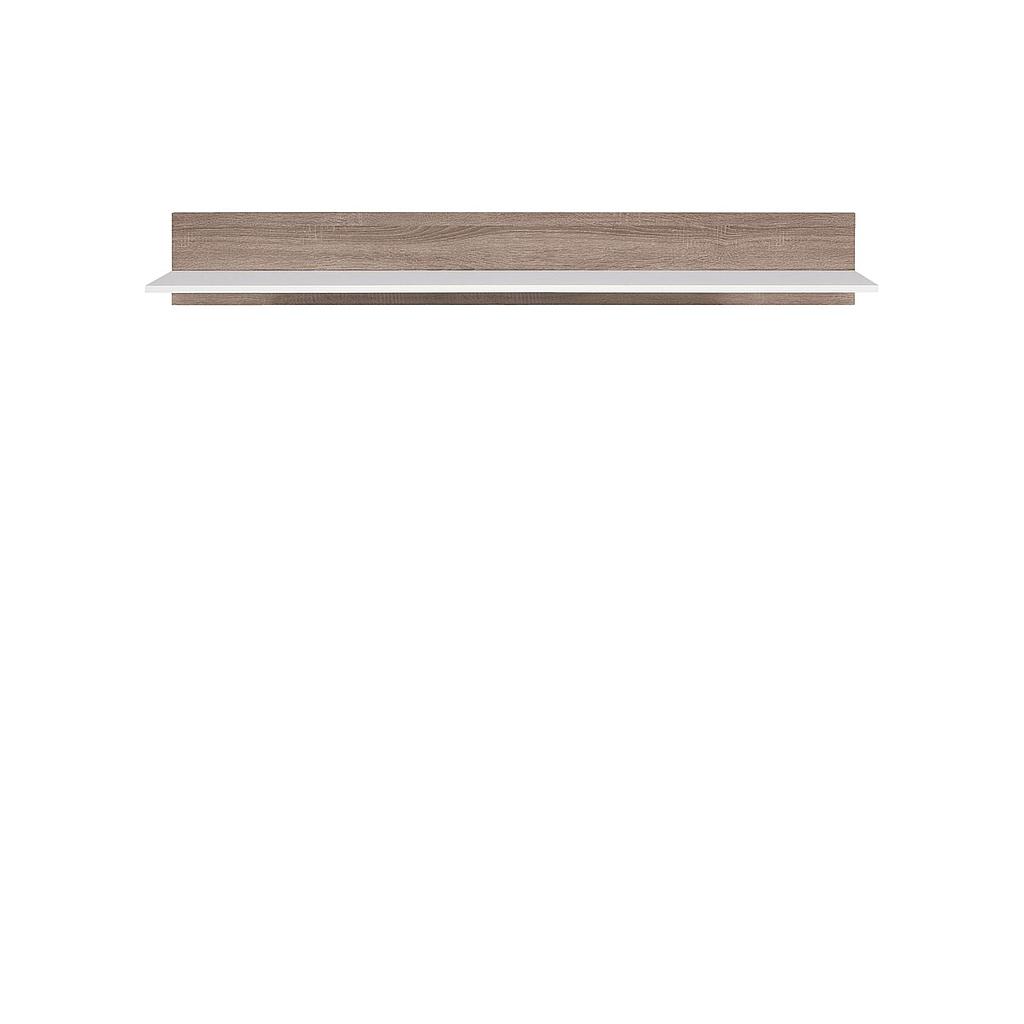 Dominik falipolc, trüffel tölgy/fehér 150x20,5x21,5cm"ki"
