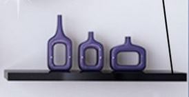 Gana3 falipolc, fekete fényes, 80x25x5 cm "k"