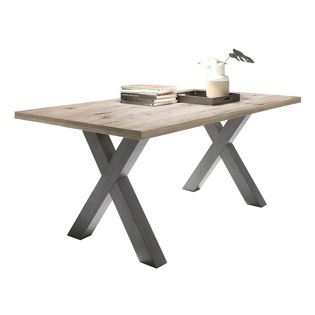 MX étkezőasztal, homoktölgy/grafit, 140x90 cm