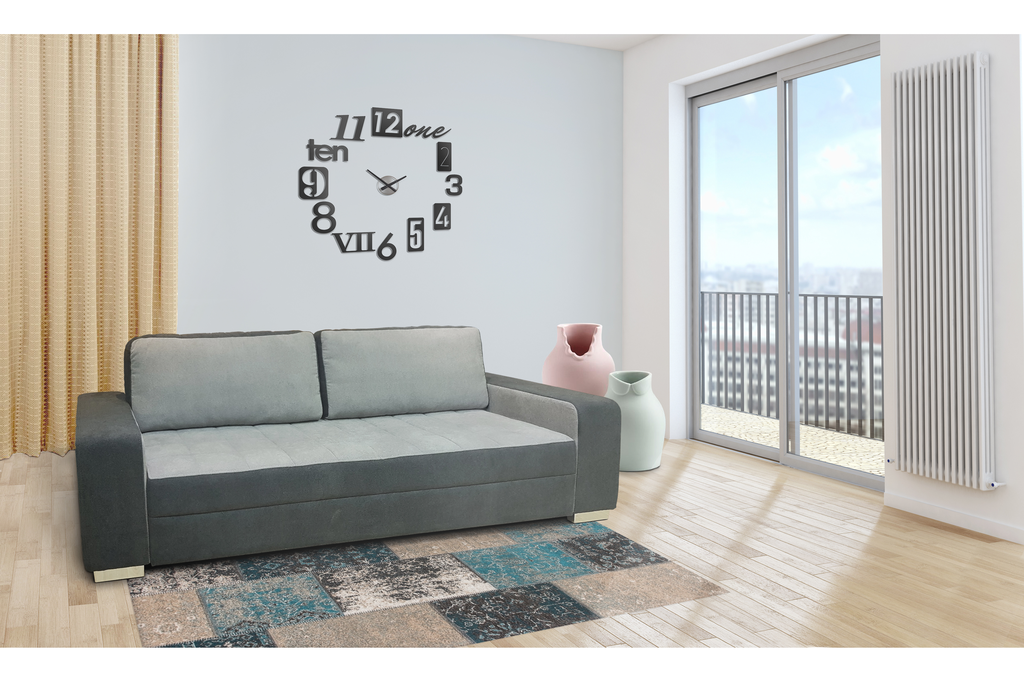 Varia kanapéágy, sötét szürke/világos szürke, 250x80x85 cm