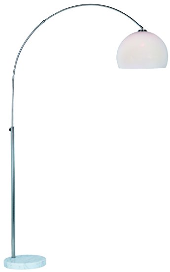 Arian íves állólámpa, fehér műanyag lámpaernyő"k"