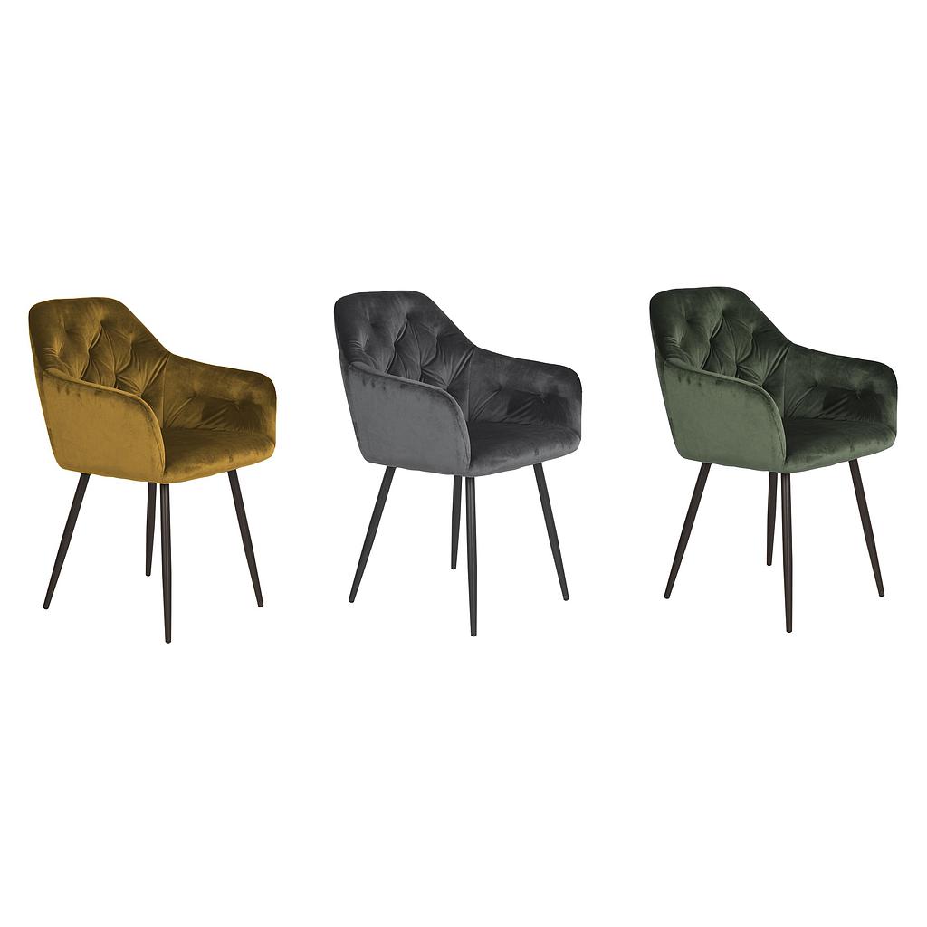 Kilt étkezőszék bársony szövettel,fekete lábbal