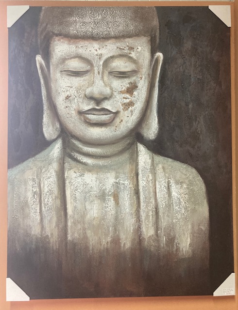 142047 Falikép BUDDHA krém/barna/fekete "k"