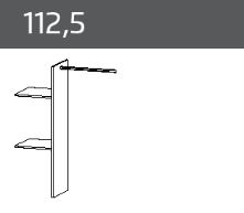 9939 belső szekrényosztás 112,5 cm tolóajtós elembe (Bea)