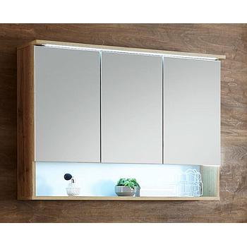 West fürdőszobai tükrös faliszekrény mosdó fölé, világítással, 99x70x23cm