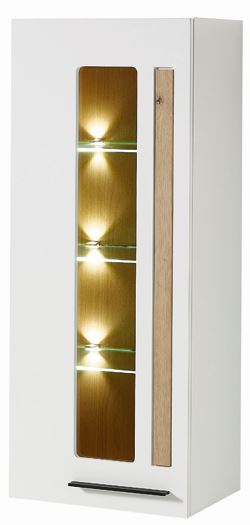 LOFT-WH10 felső elem, Artisan tölgy / matt fehér, 52x128x37 cm "k"