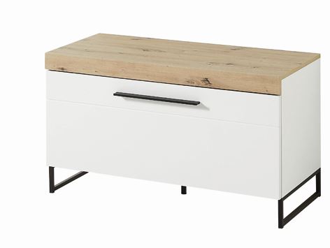 LOFT-WH30 TV-elem, Artisan tölgy / matt fehér, 96x55x44 cm "k"