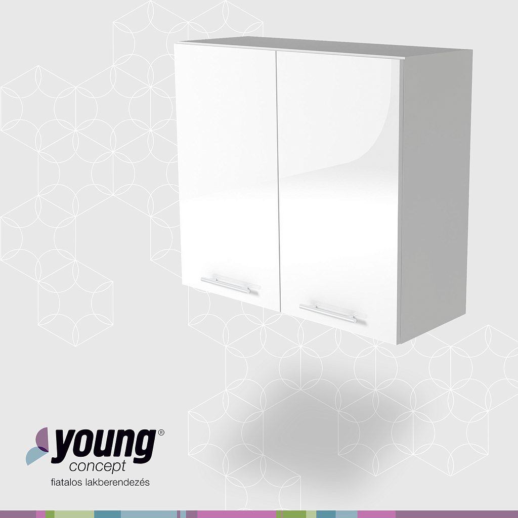 Bento G-80/72 nyíló felső elem, 2 ajtós-80x72x30cm