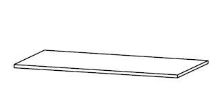 Belső kiegészítő polc 1-es, 81cm-es keskeny elembe, 81x2,2x36 cm(Sinfonie fehér Szh)