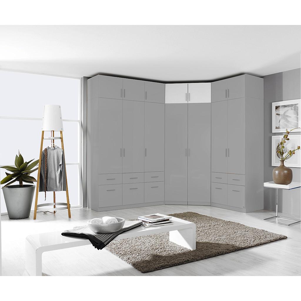 Normie rátét elem sarok 2 ajtós fehér/MF fehér117x39x117 cm