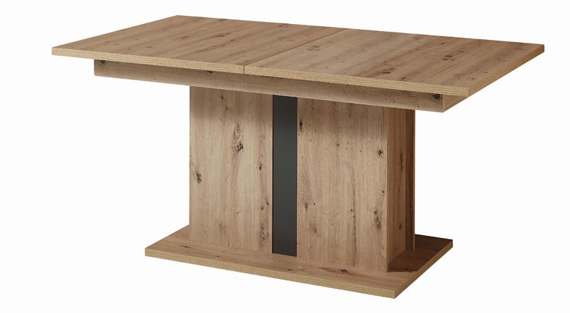 LOFT-GH01 étkezőasztal, Artisan tölgy/ matt grafit, 160-210x76x90cm"k"