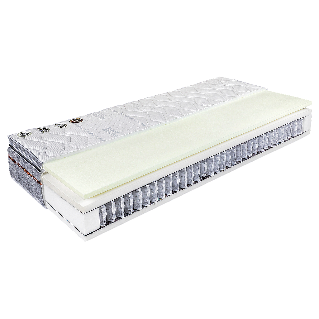 VarioFeel 4M memóriahab fekvőfelületű zónásított táskarugós matrac, Sanitized huzattal | BIO-TEXTIMA ® Linea Natura "KR"