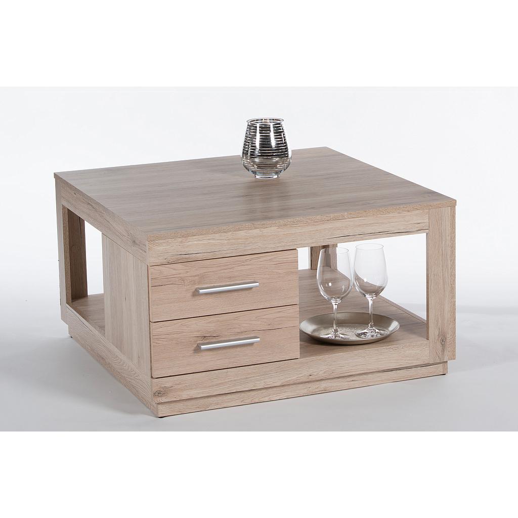 FEBE fiókos,görgős dohányzóasztal, San remo tölgy, 80x45x80cm"k"