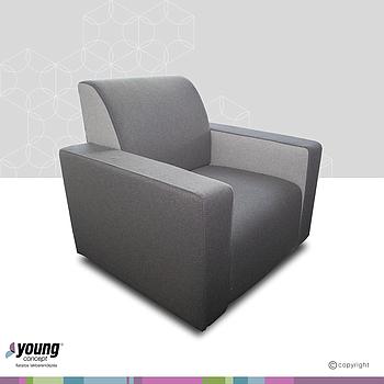 OLV fotel, szürke szövet Cover 92 / Cover 83, Láb: fekete, 90x82x80 cm