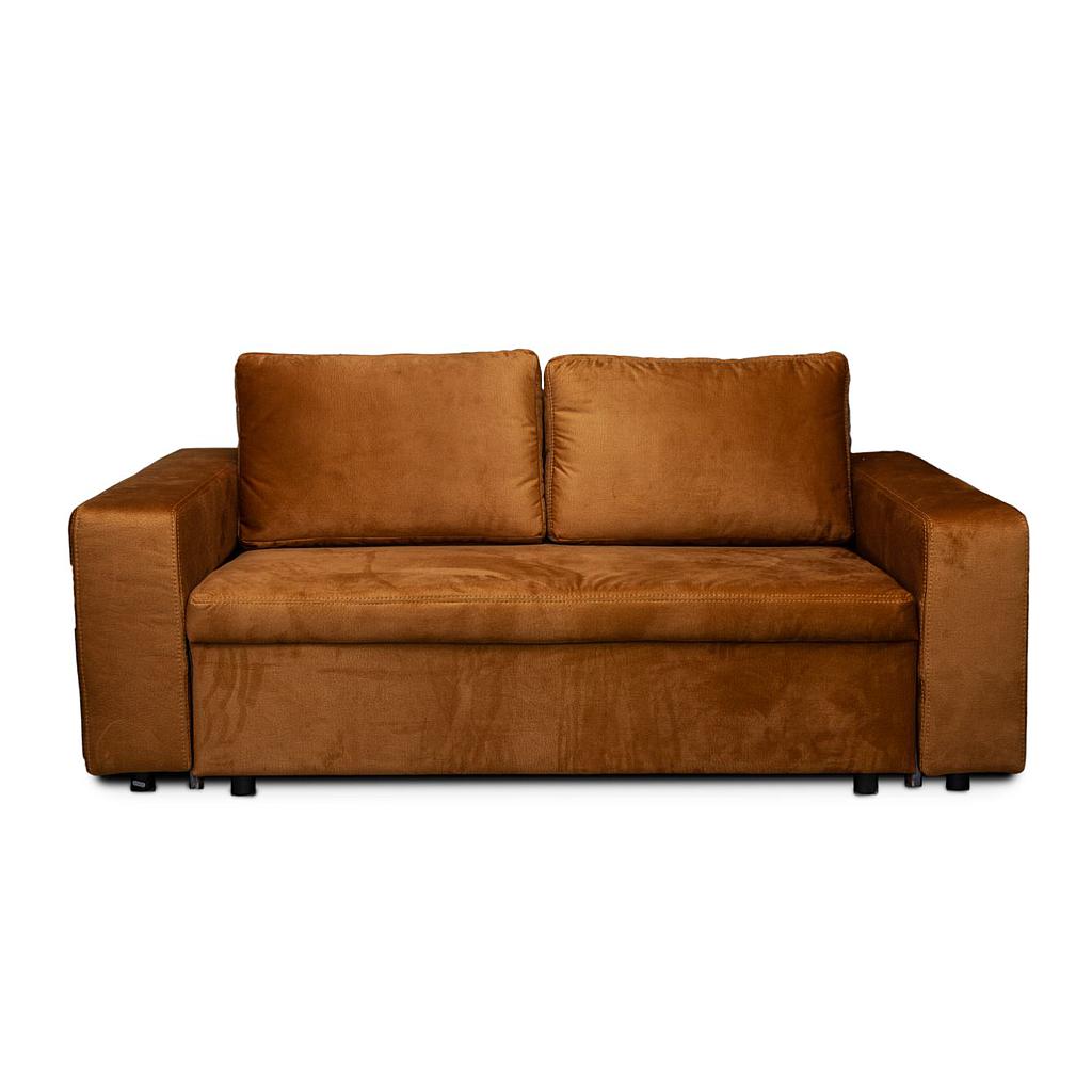 Maja kanapéágy, Kamelia mustár/szürke, 190x85x95 cm