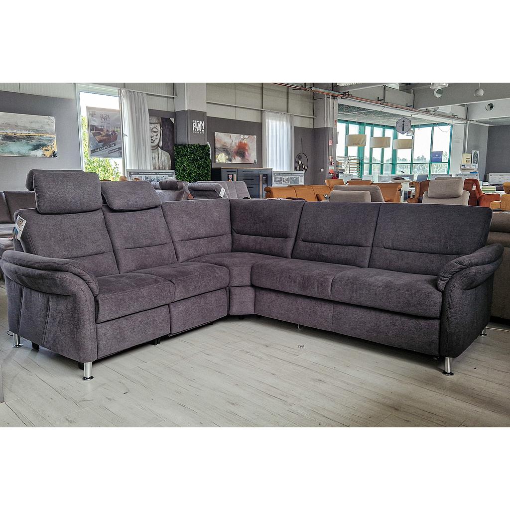 Dakka sarokgarnitúra 236x262cm Huzat: Miro Grau, 2x motoros relaxfunkció + vendégágy ágyfunkció