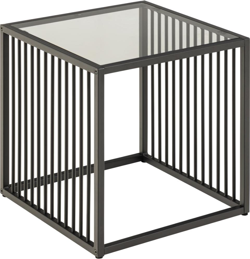 Strington Quadrat dohányzóasztal, füstüveg, 40x40x40 cm
