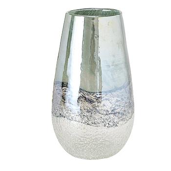 2033038 Marblo váza, ezüstös-zöld üveg